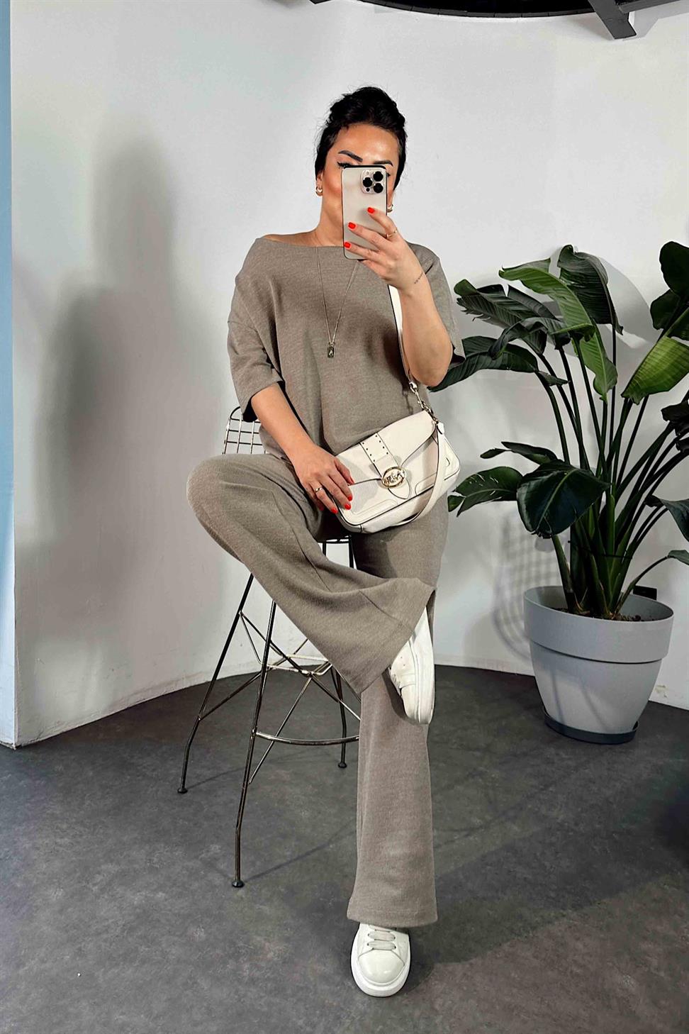 Premium Kalite Özel Dokuma Pike Takım Vizon