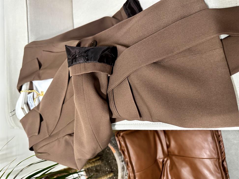 Premium Kalite Saten Astarlı Pera Blazer Ceket