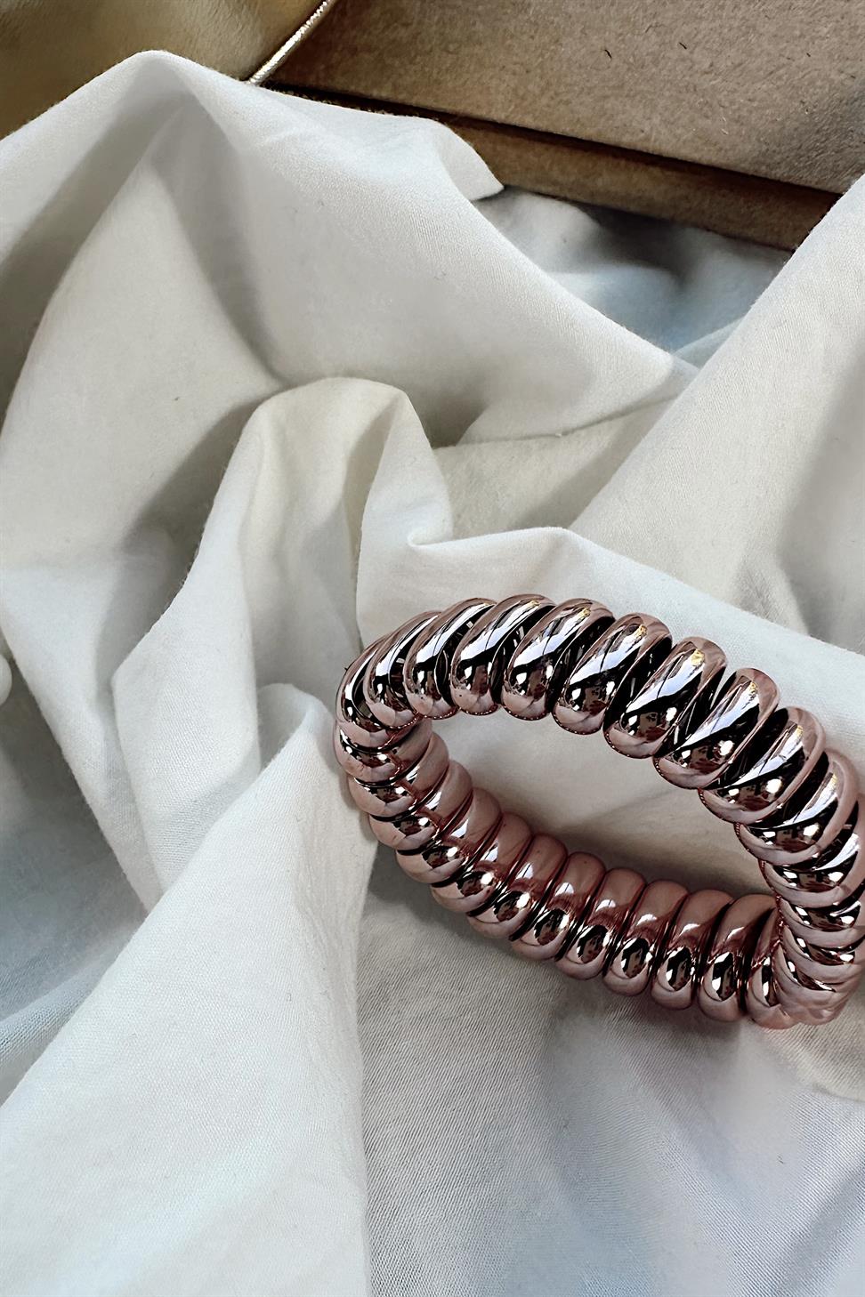 Premium Kalite Spiral Lastik Toka Pembe