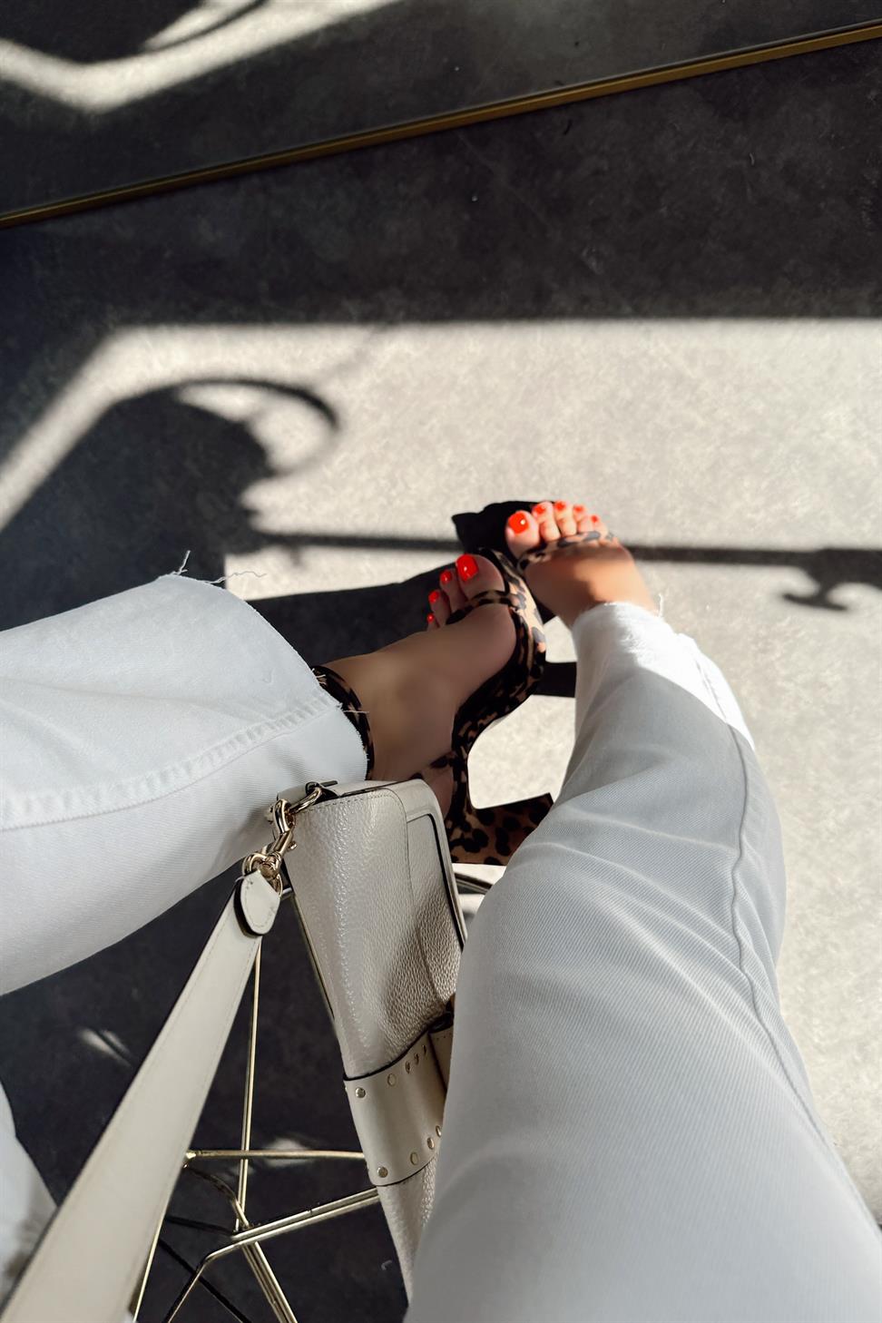 Premium Kalite Yüksek Bel Boyfriend Jean Pantolon Beyaz