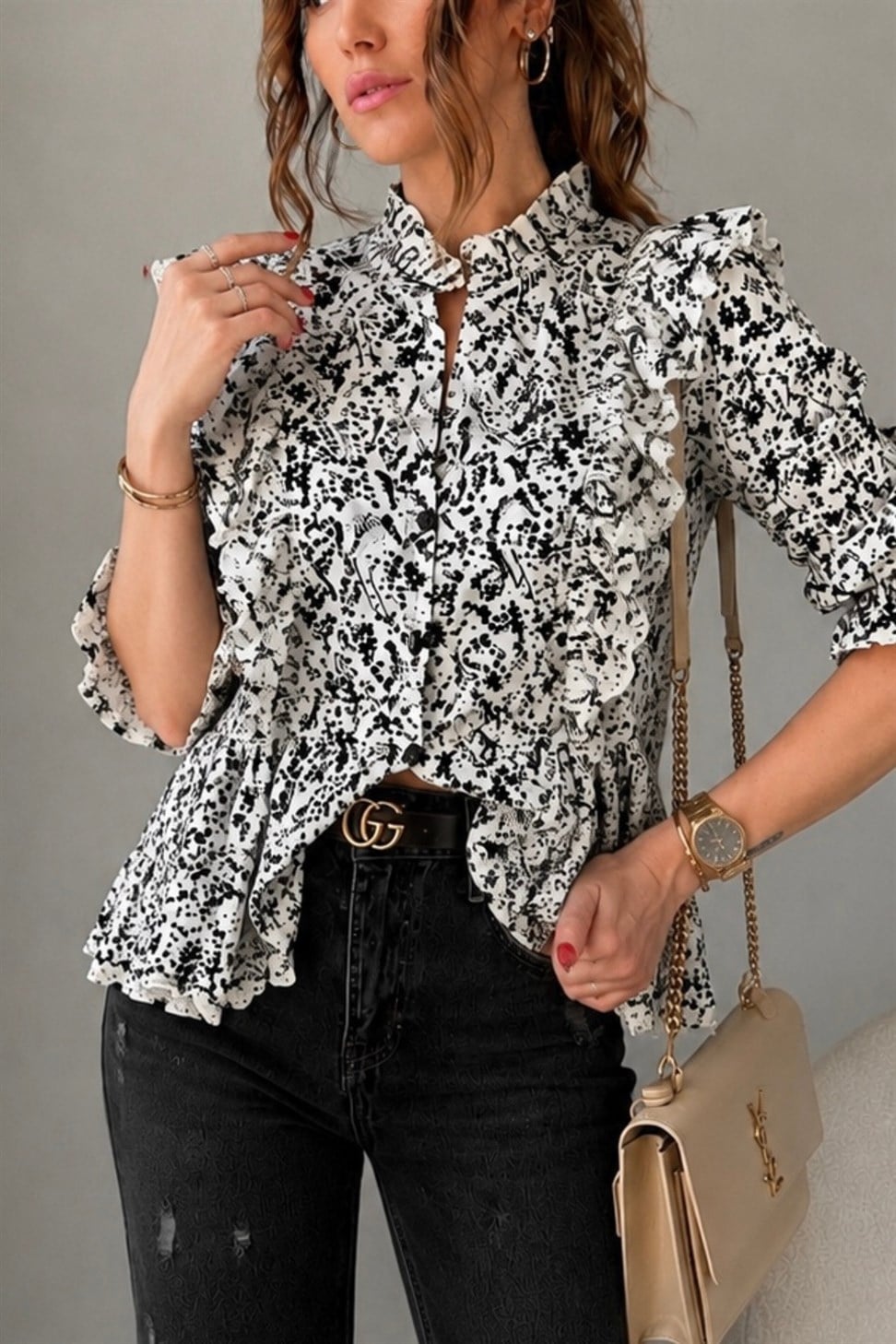 Premium Seri Fisto Brode Detaylı Bluz 
