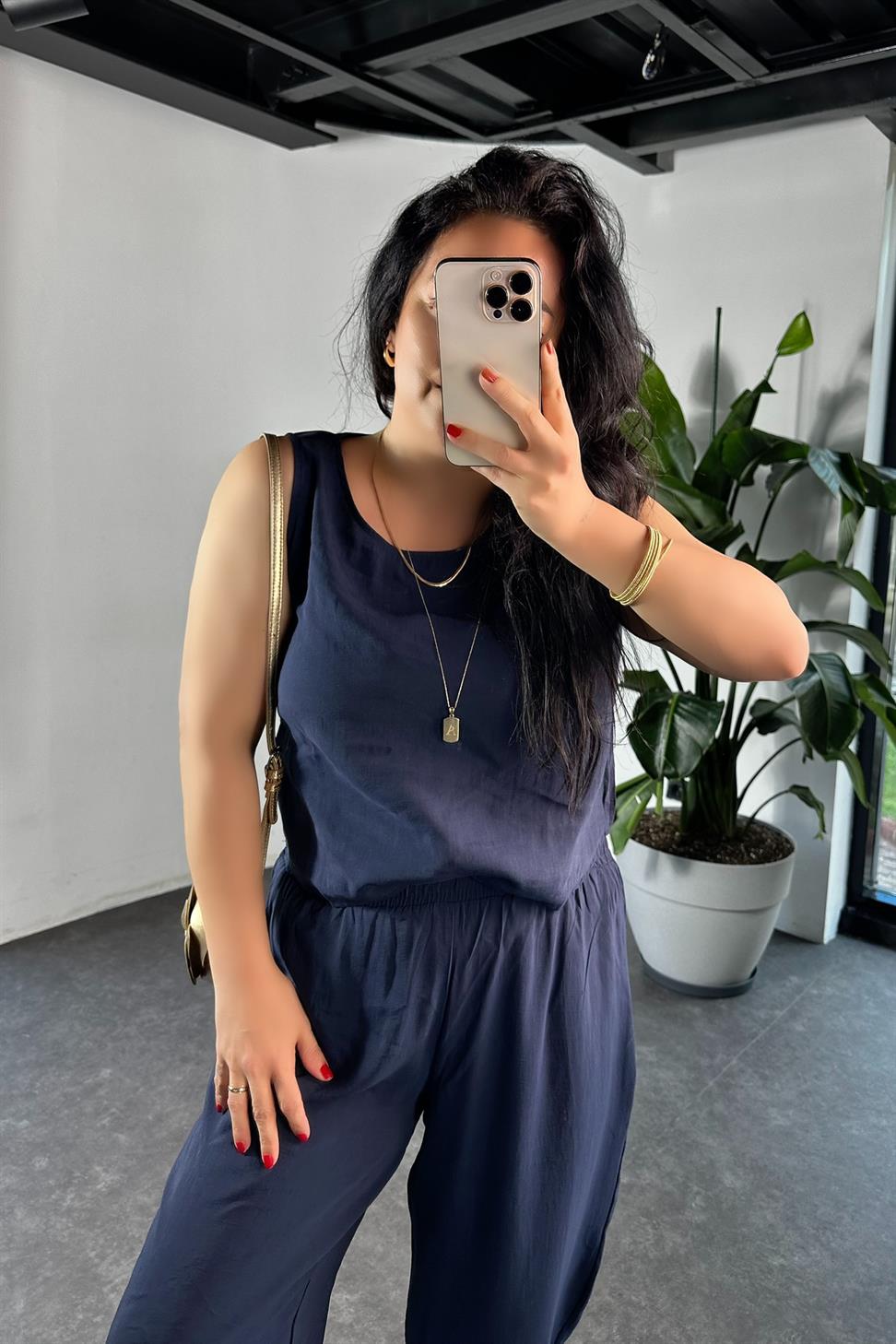 Premium Seri Kolsuz Tensel İkili Takım Lacivert