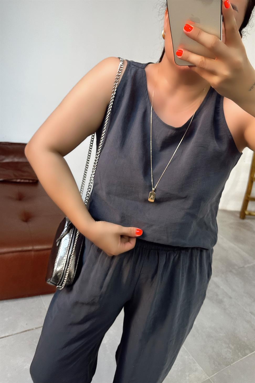 Premium Seri Kolsuz Tensel İkili Takım Antrasit