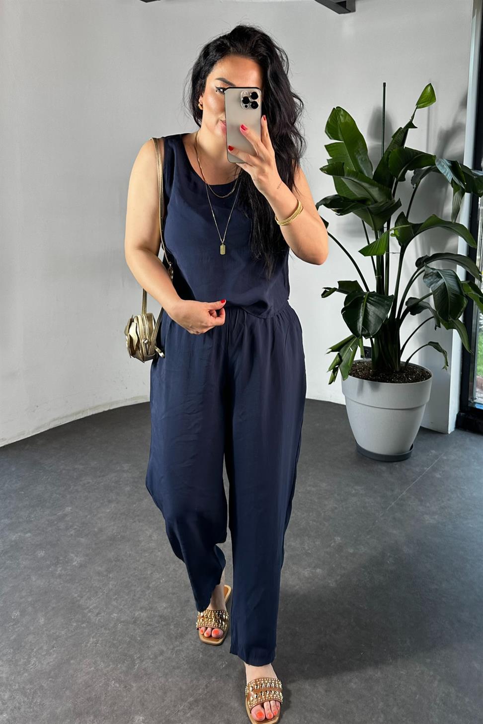 Premium Seri Kolsuz Tensel İkili Takım Lacivert