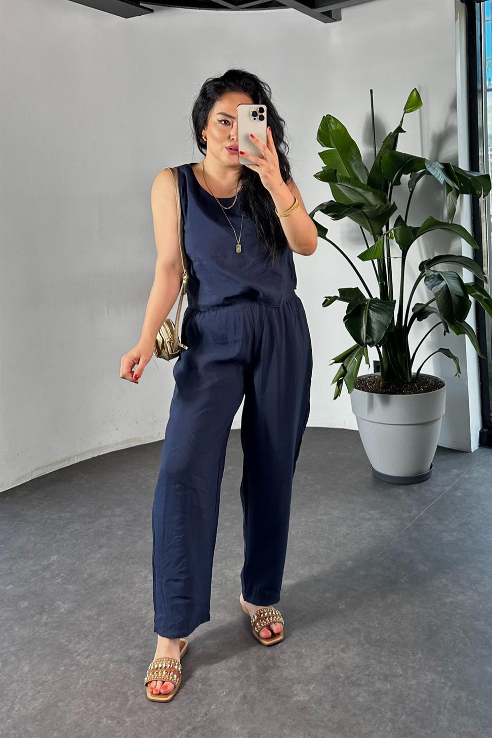 Premium Seri Kolsuz Tensel İkili Takım Lacivert