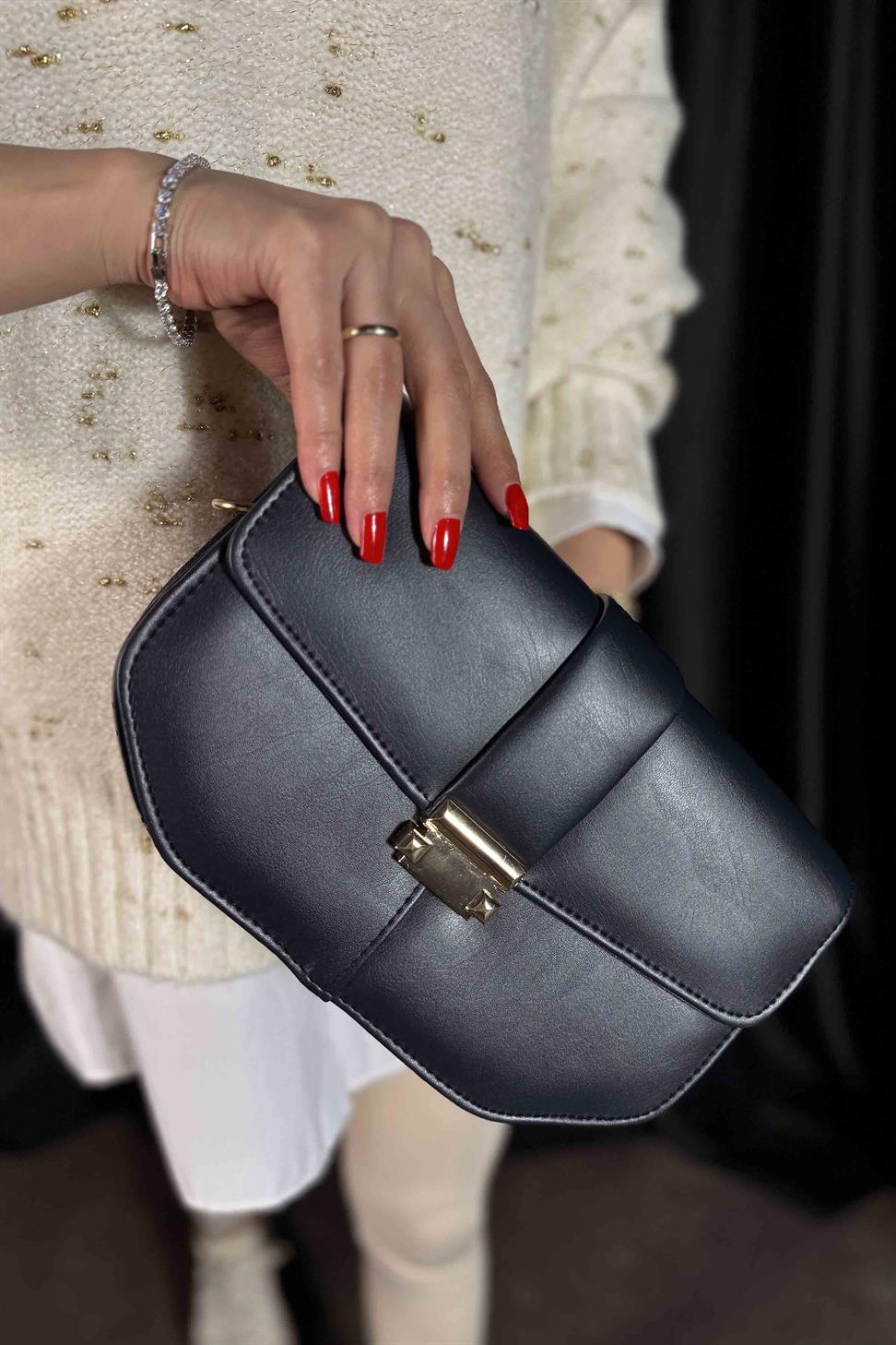 Roma Model El Ve Kadın Omuz Çantası Lacivert