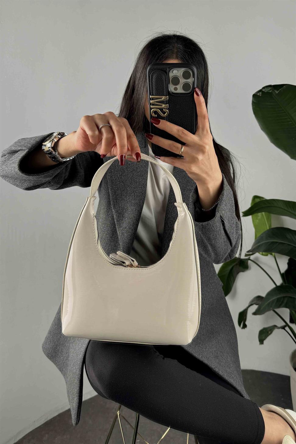 Rugan Cherry Çanta Krem