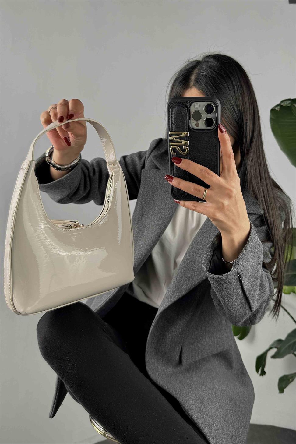 Rugan Cherry Çanta Krem