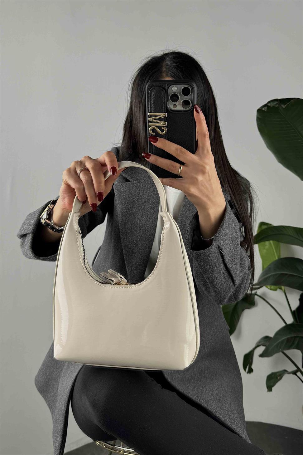 Rugan Cherry Çanta Krem