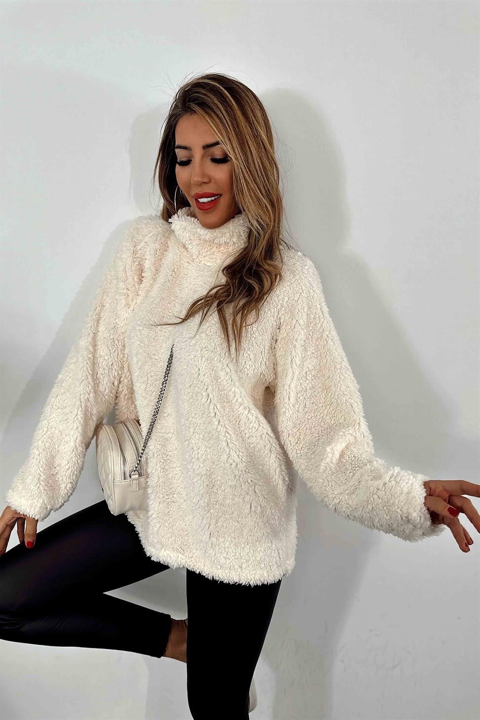 Teddy Polar Sweat Ekru