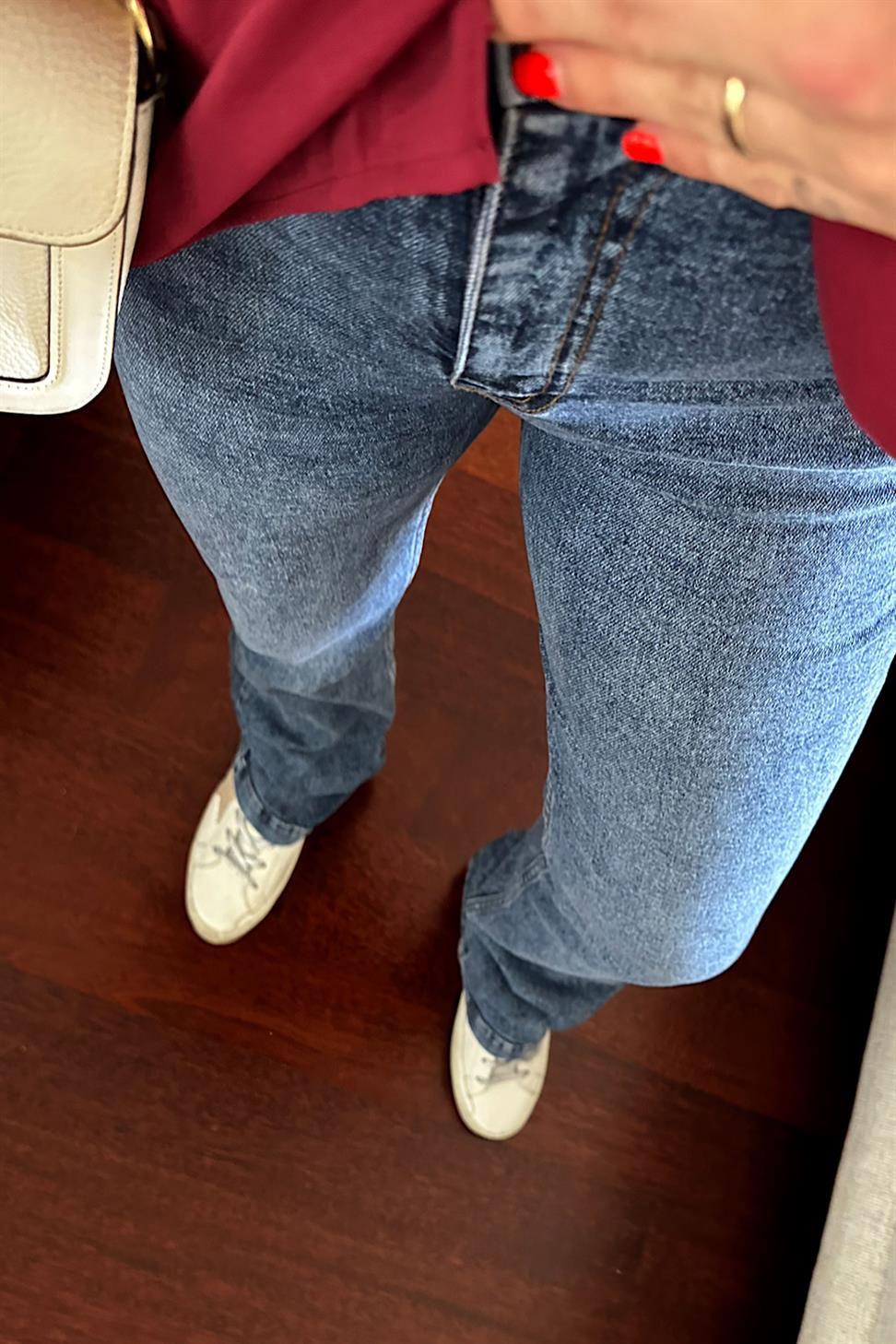 Ultra Yüksek Bel Full Likralı Yarı İspanyol Pantolon Kar Yıkama