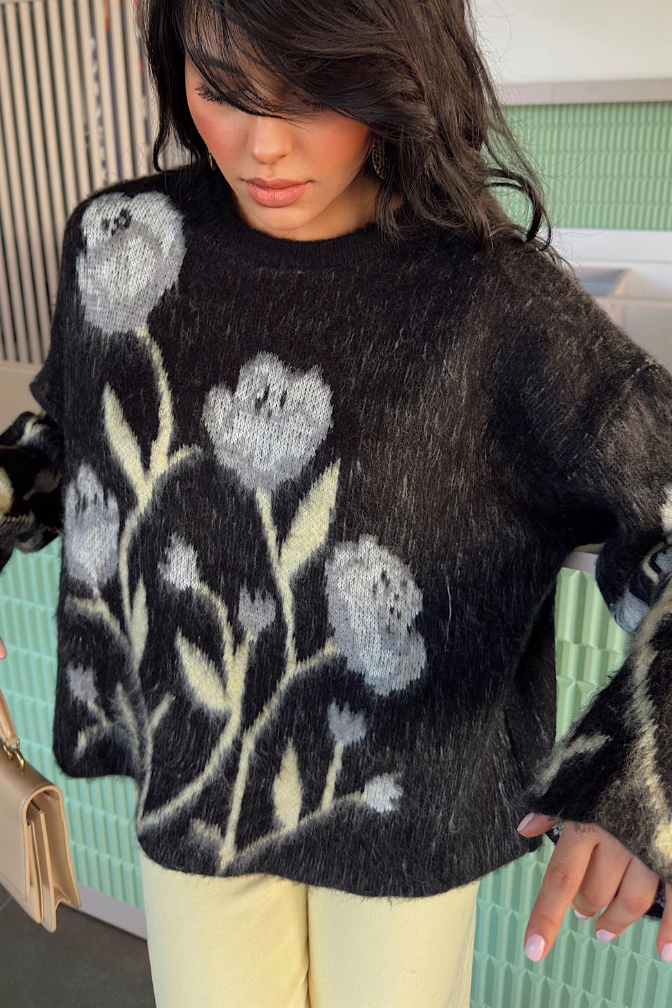 Ultra Yüksek Bel Paça Lazer Kesim Straight Fit Jean Pantolon Sarı