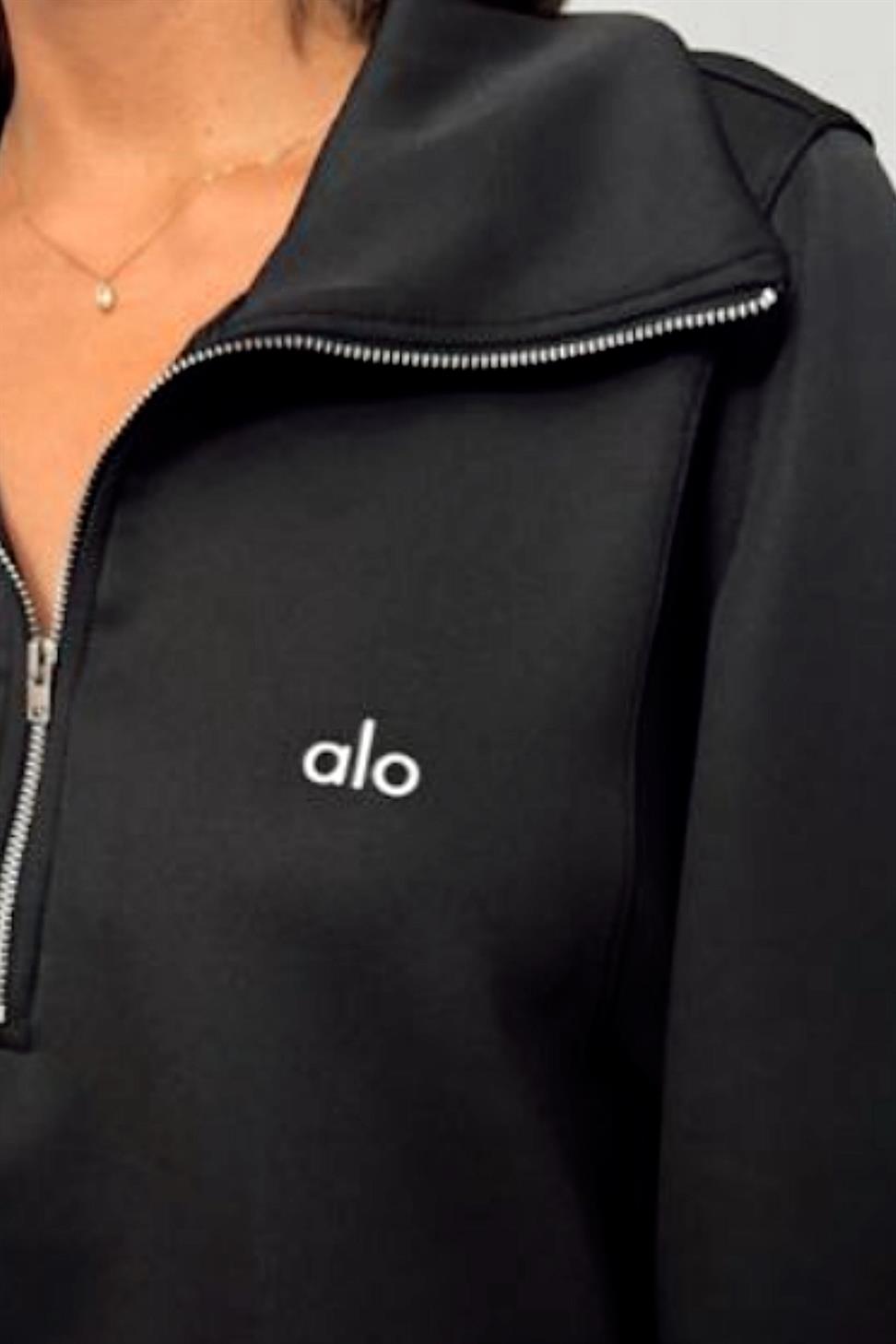 Yarım Balıkçı Fermuarlı Sweatshirt Siyah