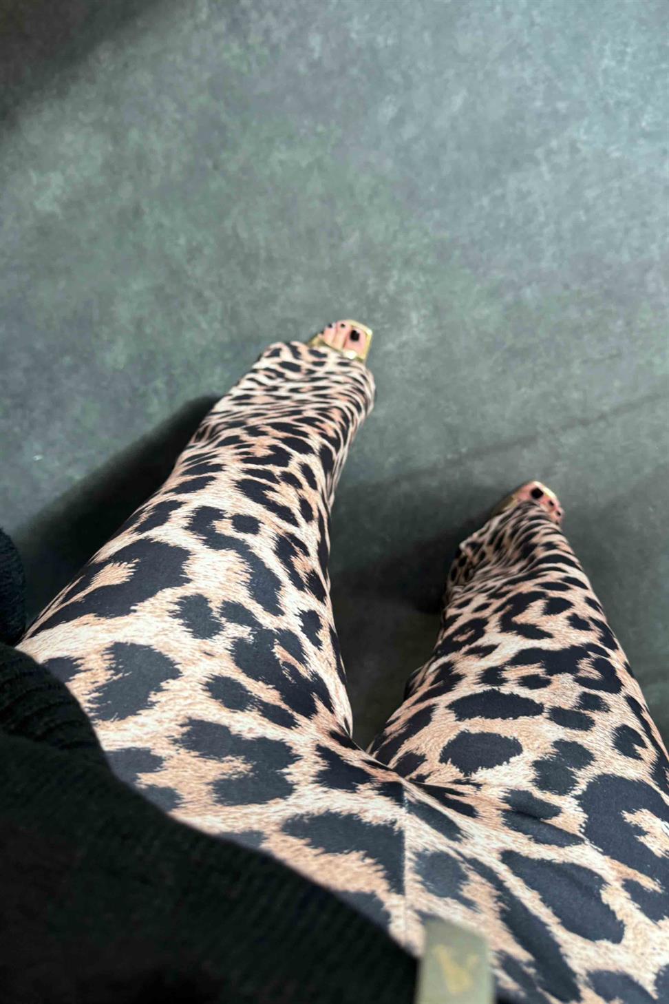 Yüksek Bel Palazzo Tayt Pantolon Camel