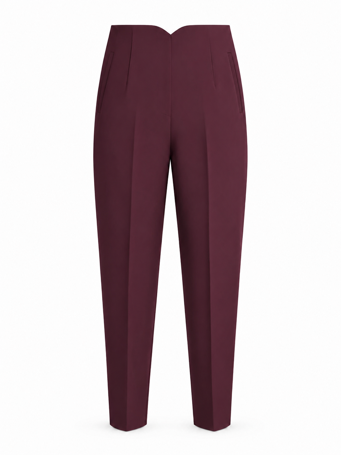 Arka Beli Tasarım Havuç Pantolon Bordo