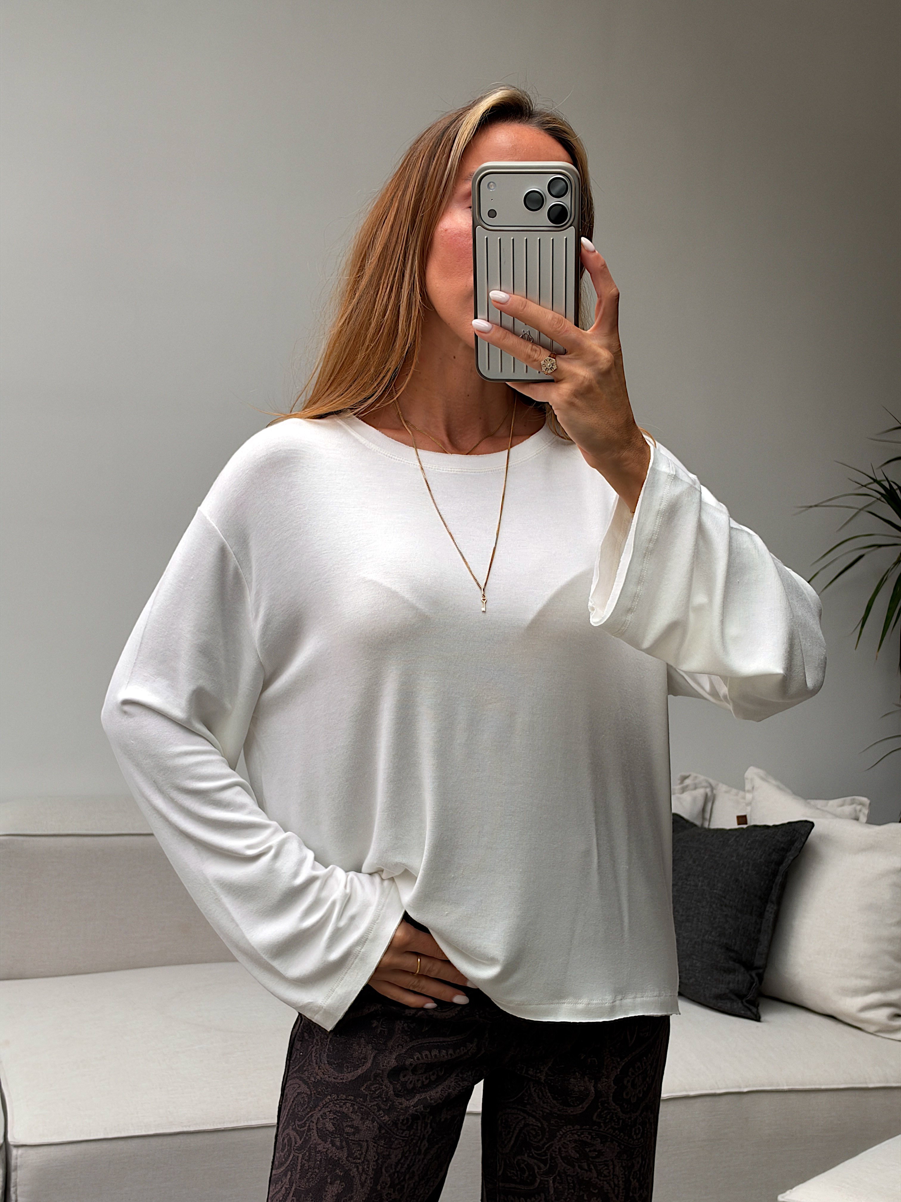 Bisiklet Yaka Oversize Bluz 