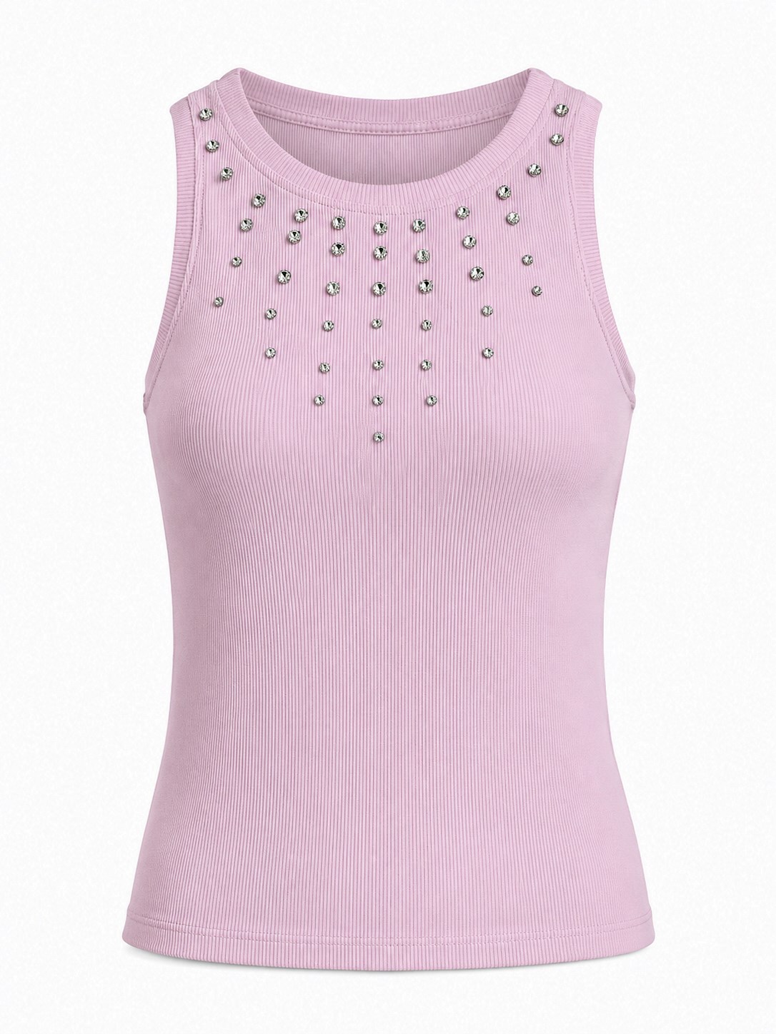 Damla Taş Detaylı Fitilli Basic Bluz Toz Pembe