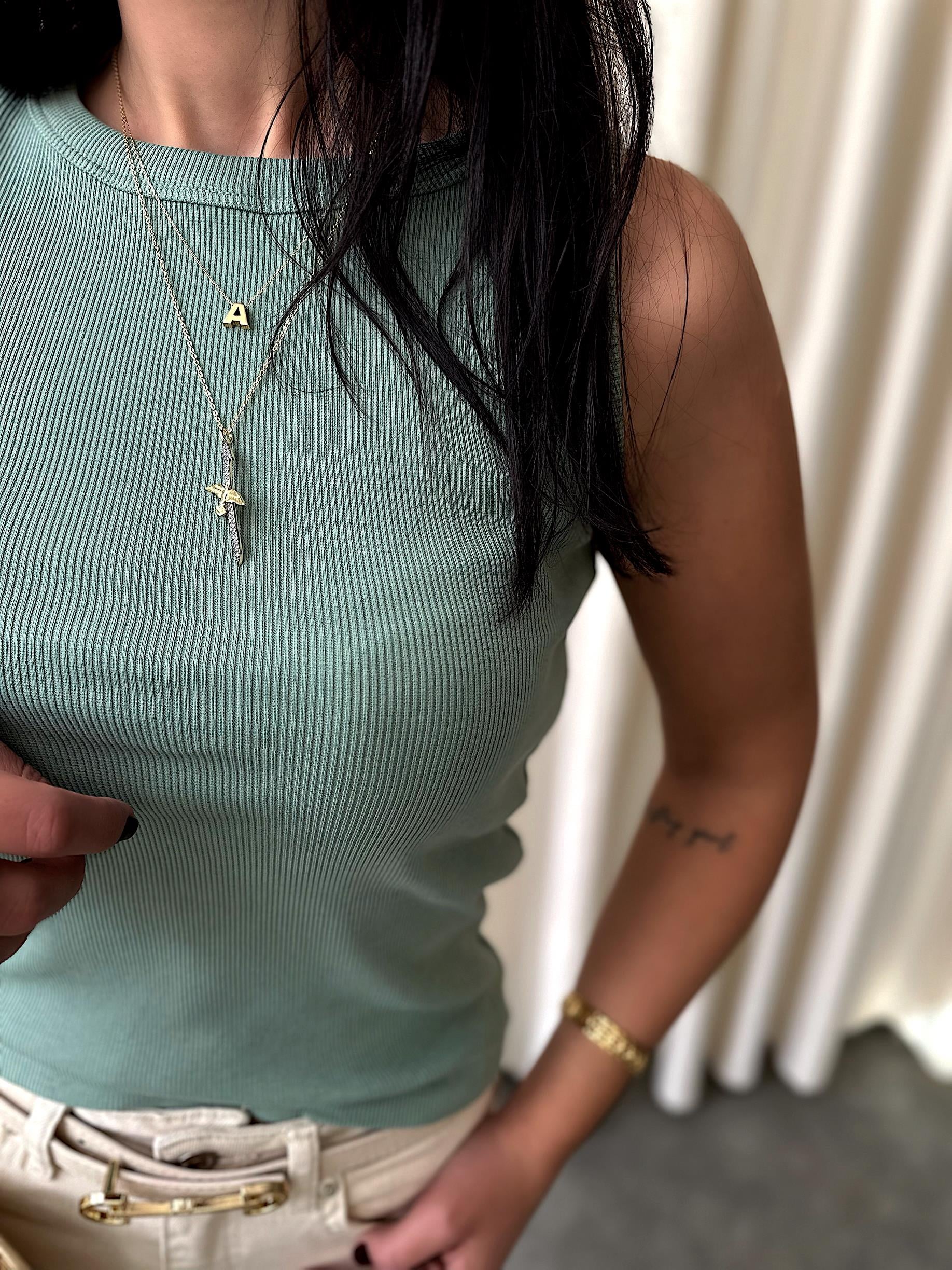 Fitilli Halter Yaka Atlet Mint