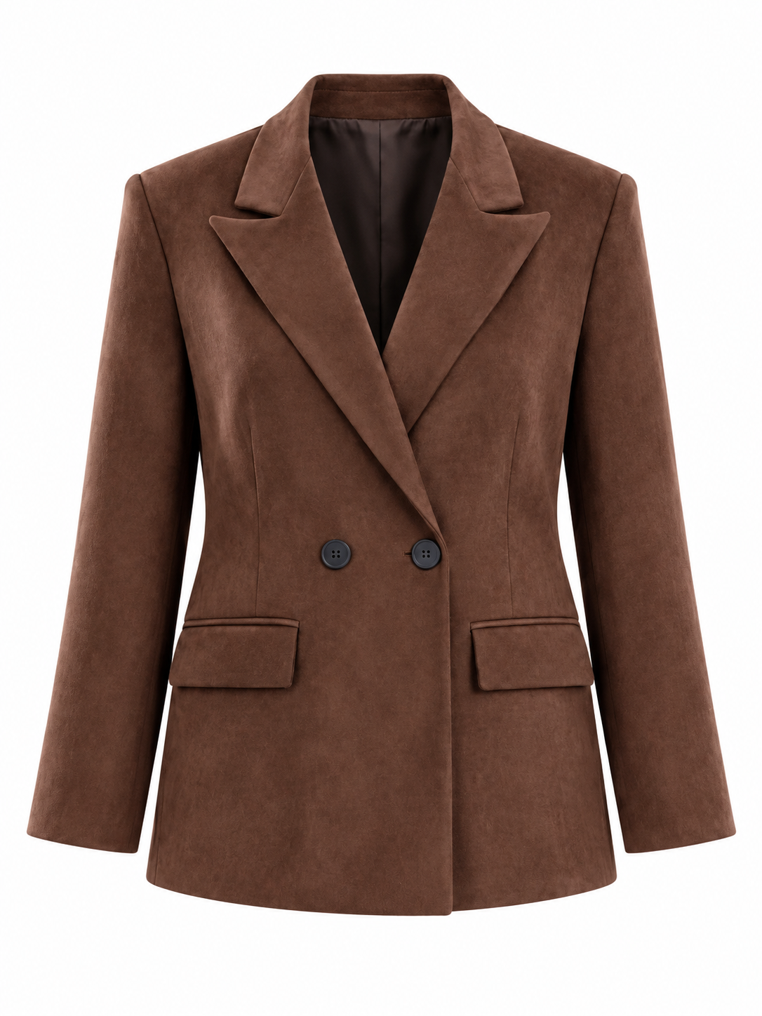 Kahverengi Süet Blazer Ceket 