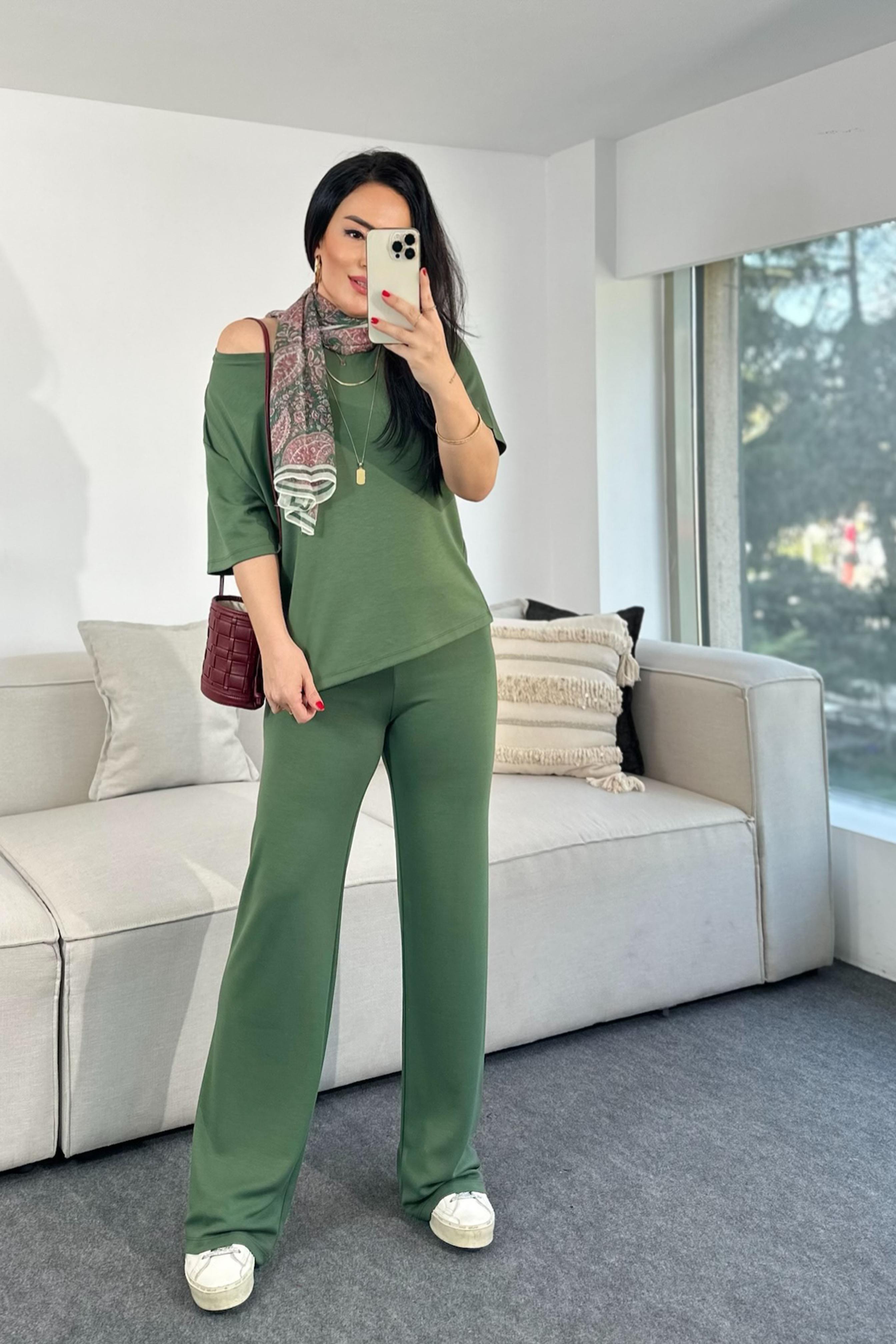 Marka Muadil Modal Kumaş Takım Yeşil