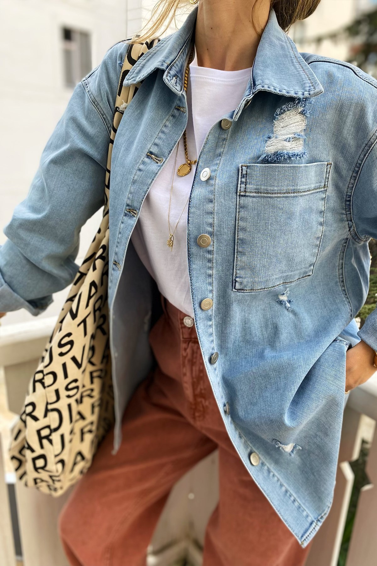 Mavi Tasarım Jean Denim Lyana Ceket · 9