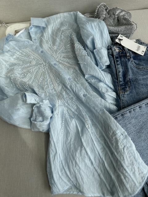 MaviBoncuk İşleme Çesil Gömlek