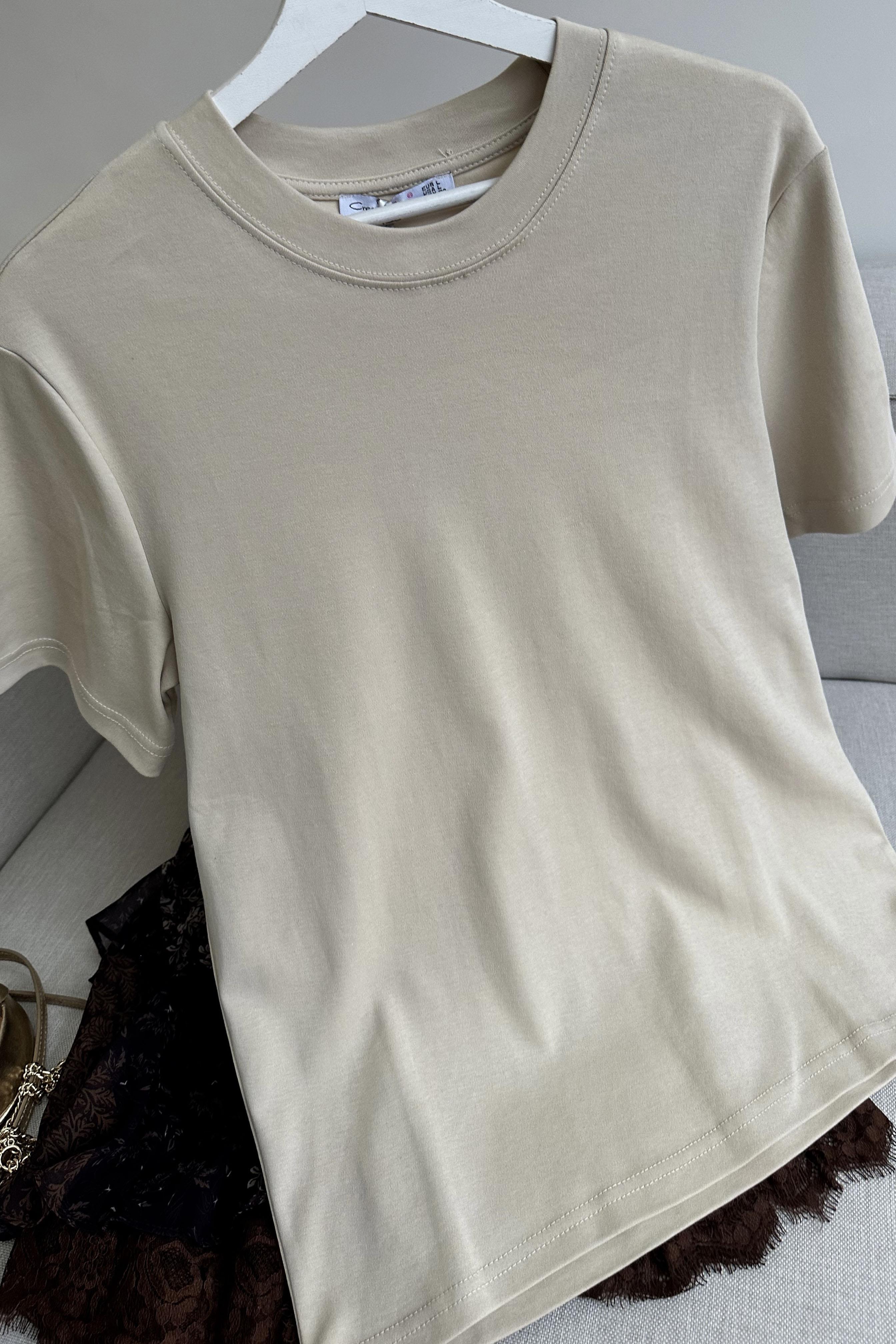 Natural Touch Basic Tişört Taş