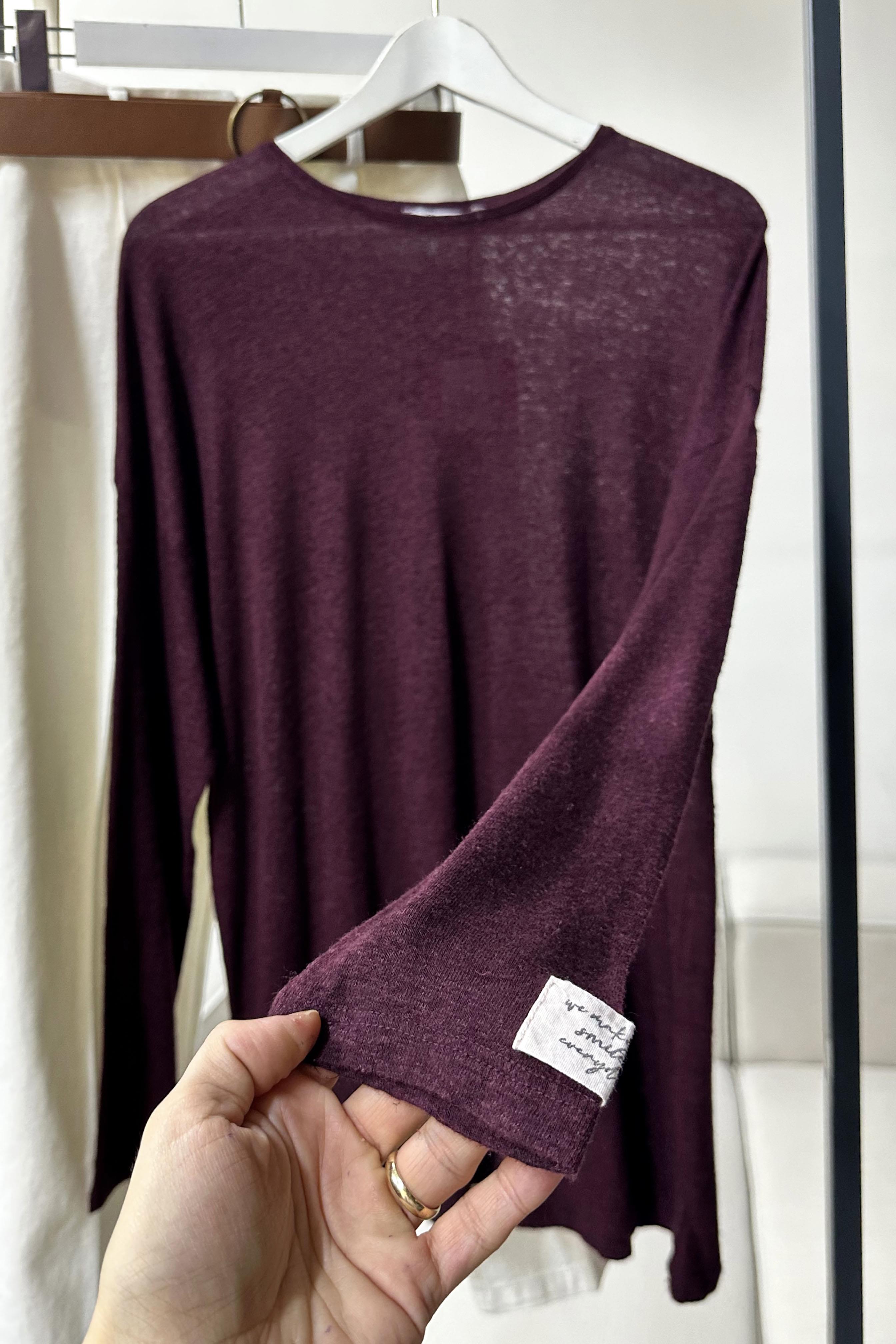 Özel Dokulu Venga Tiril Basic Bluz Bordo