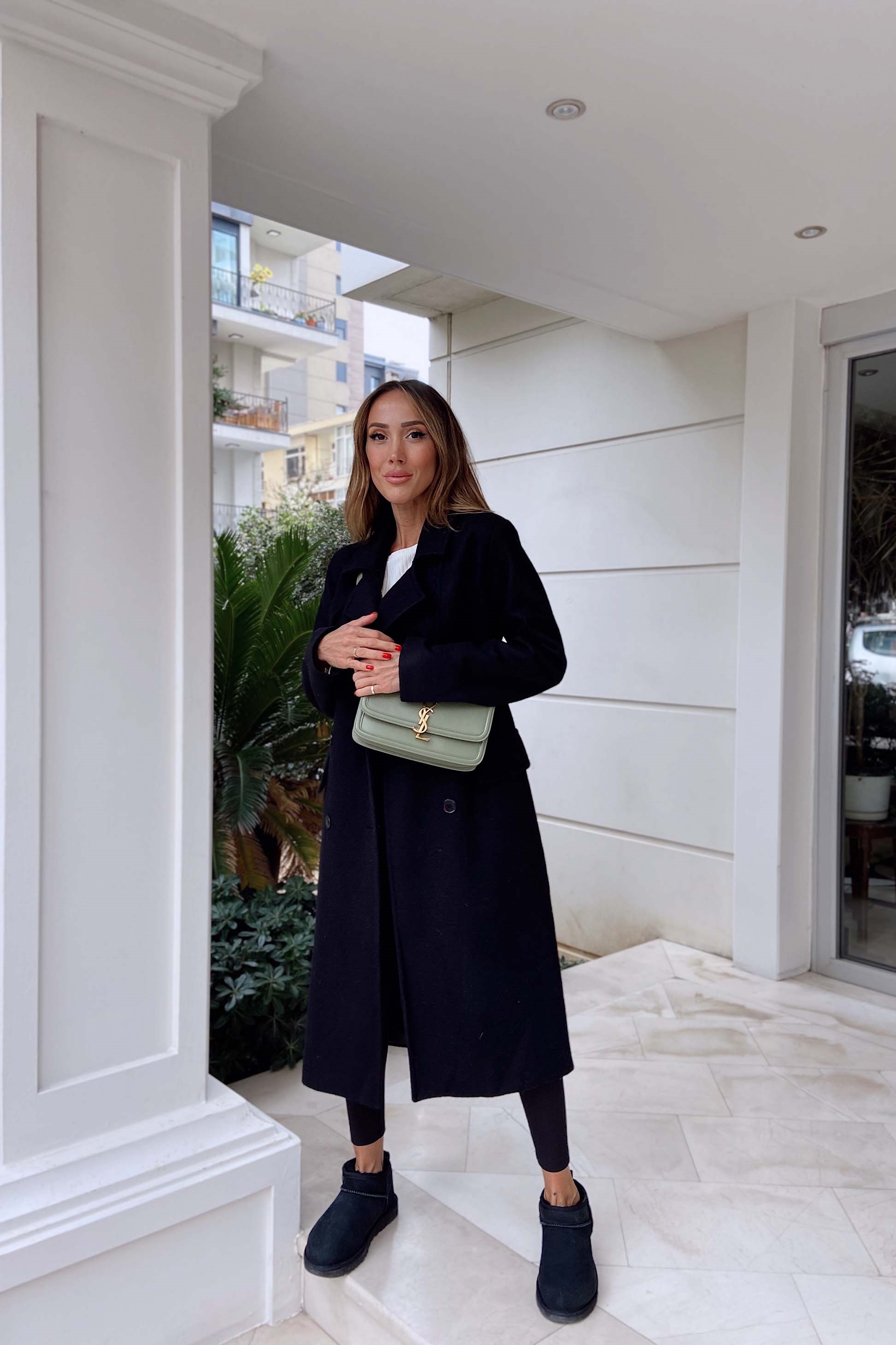 Pamuklu Kaşe Kaban Siyah