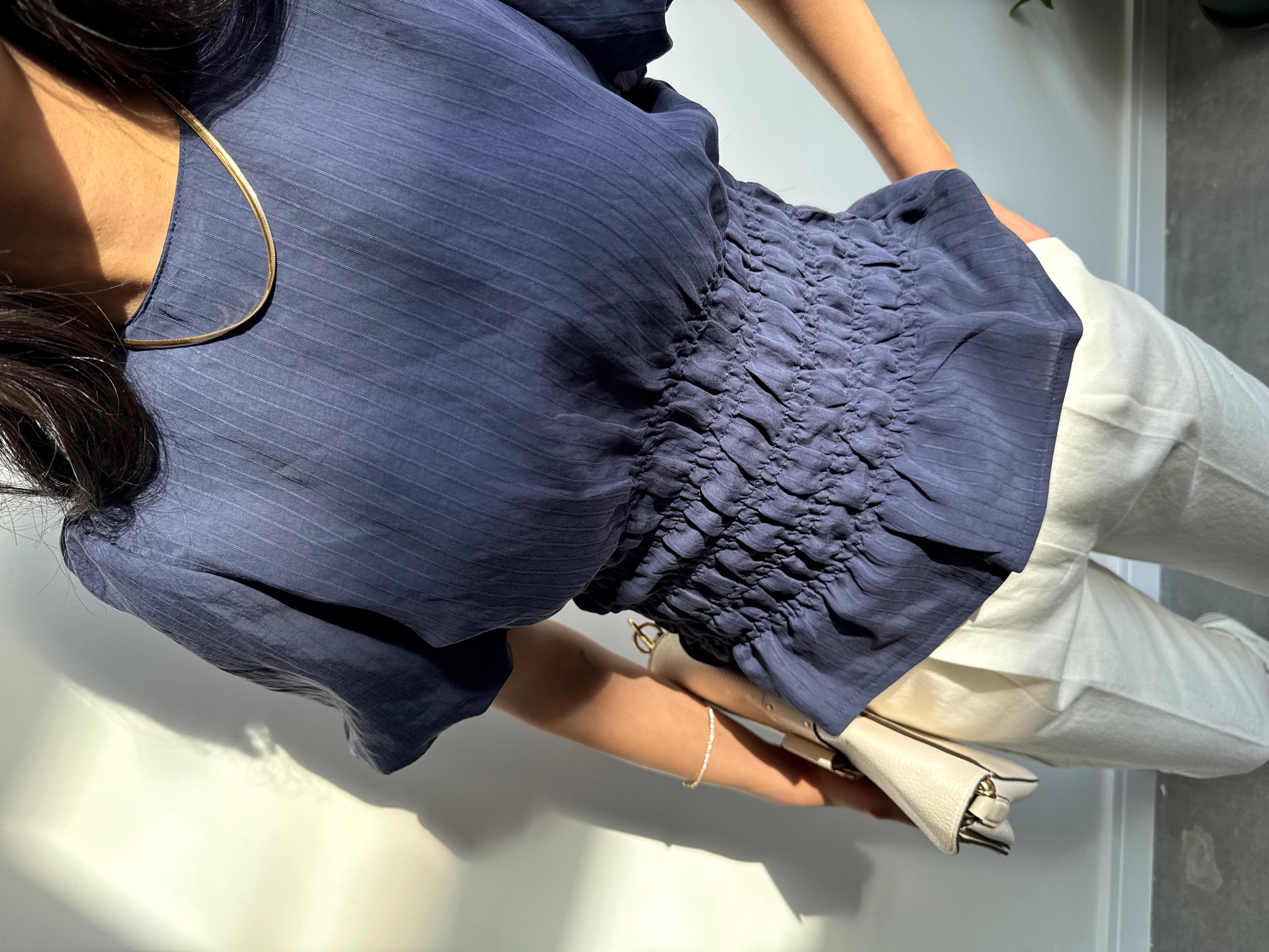 Premium Kalite Beli Gipeli Tensel Kumaş İndigo