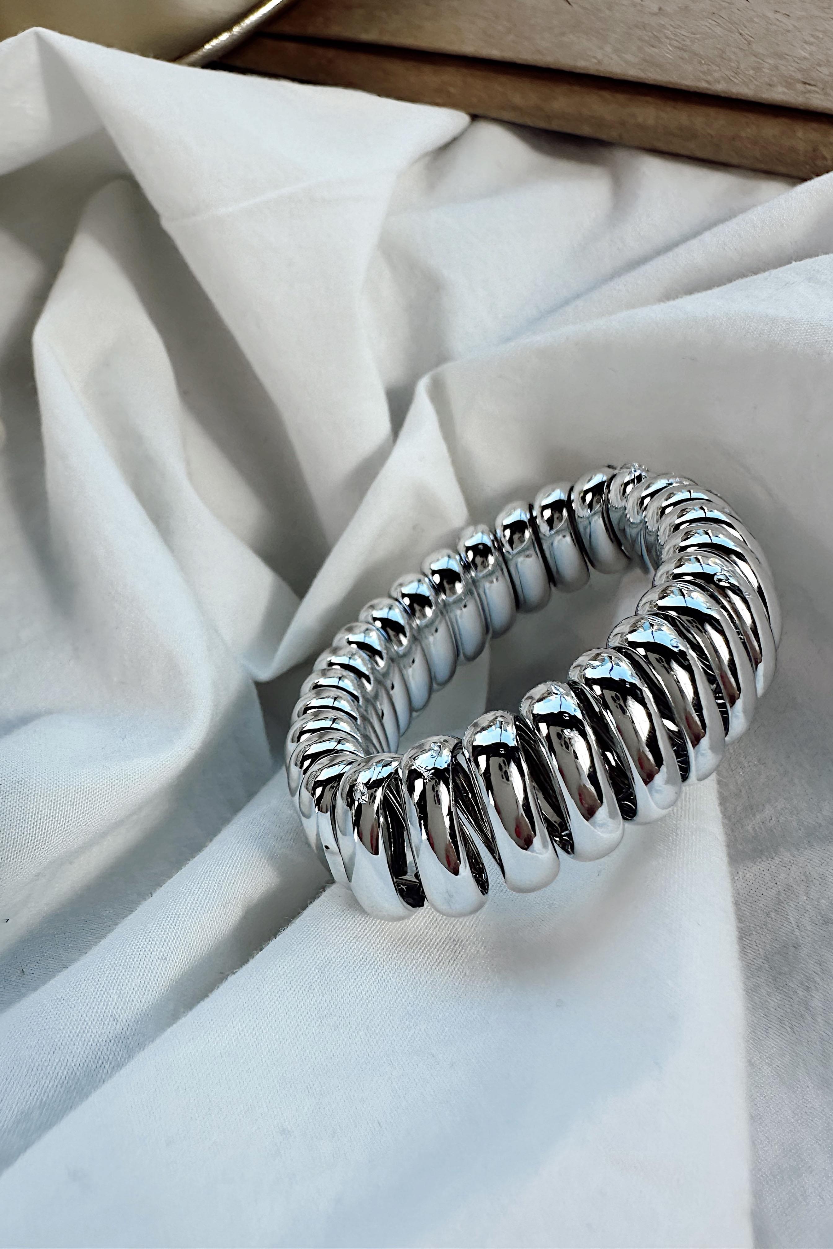 Premium Kalite Spiral Lastik Toka Silver