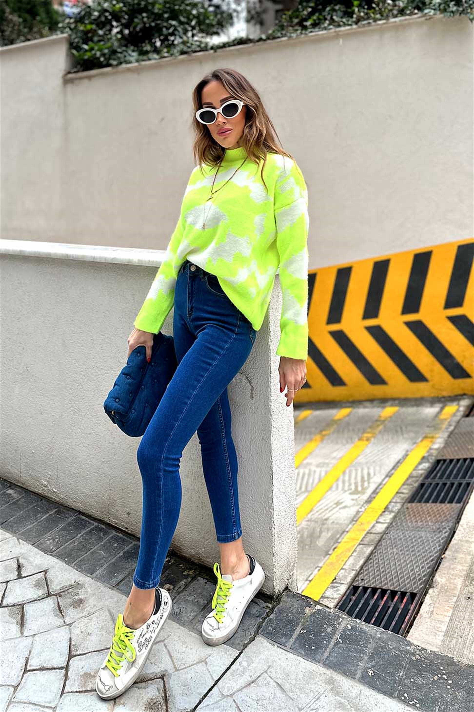 Topshop Gold Dikişli Yüksek Bel Skinny Jean Pantolon Mavi · 5