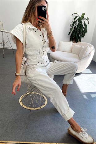Zara Model Jean Tulum Krem - Butik Gardrop