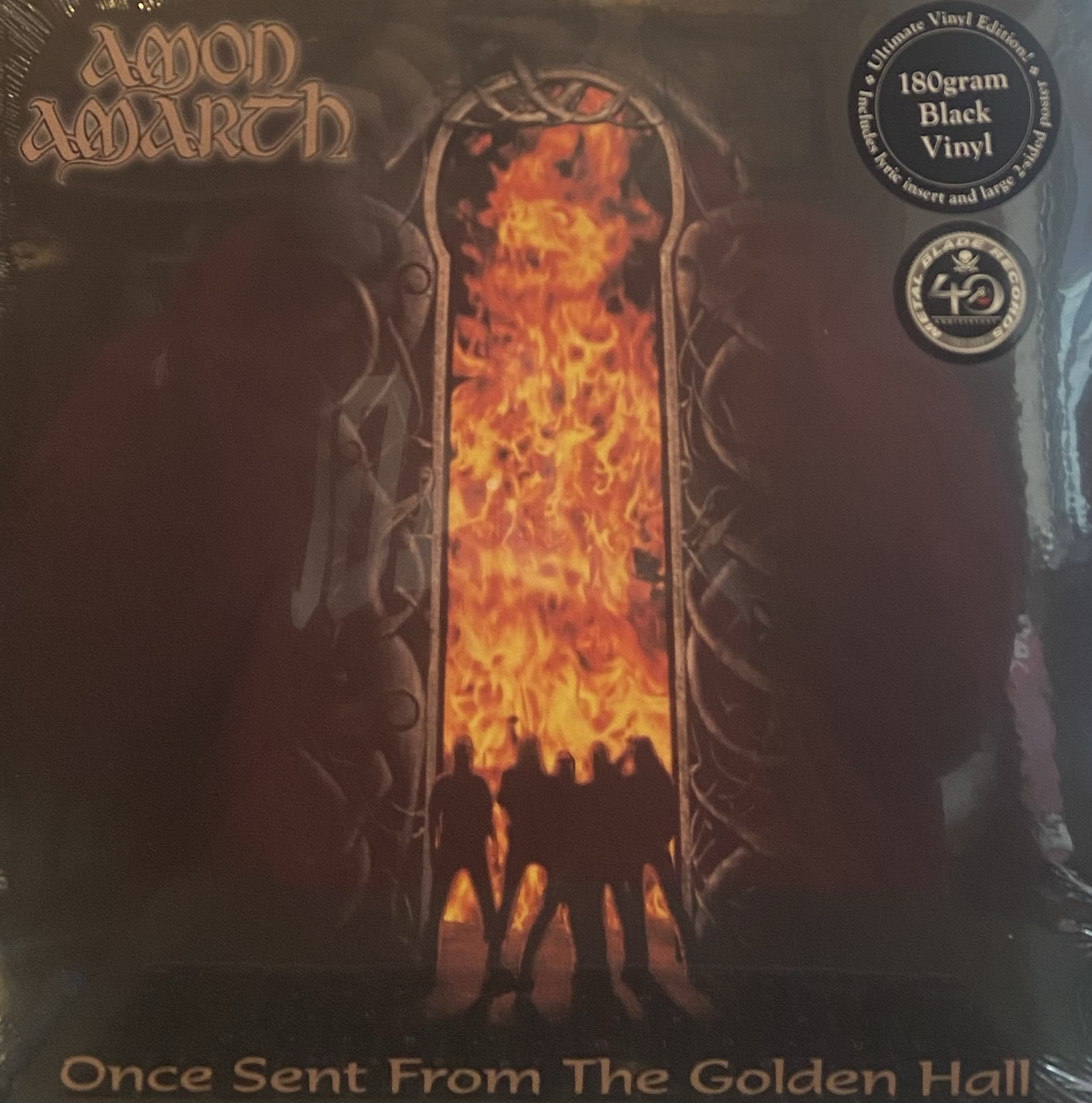 AMON AMARTH - ONCE SENT FROM THE GOLDEN HALL (METAL BLADE RECORDS 40th ANNIVERSARY - LARGE 2 SIDED POSTER) 