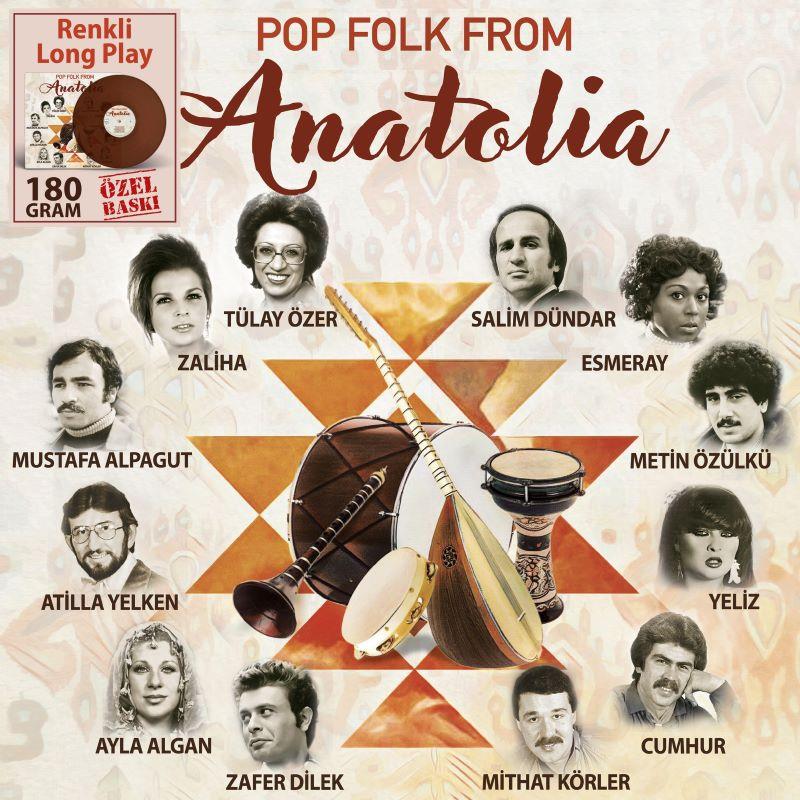 ÇEŞİTLİ SANATÇILAR - POP FOLK FROM ANATOLIA  (RENKLİ LP)