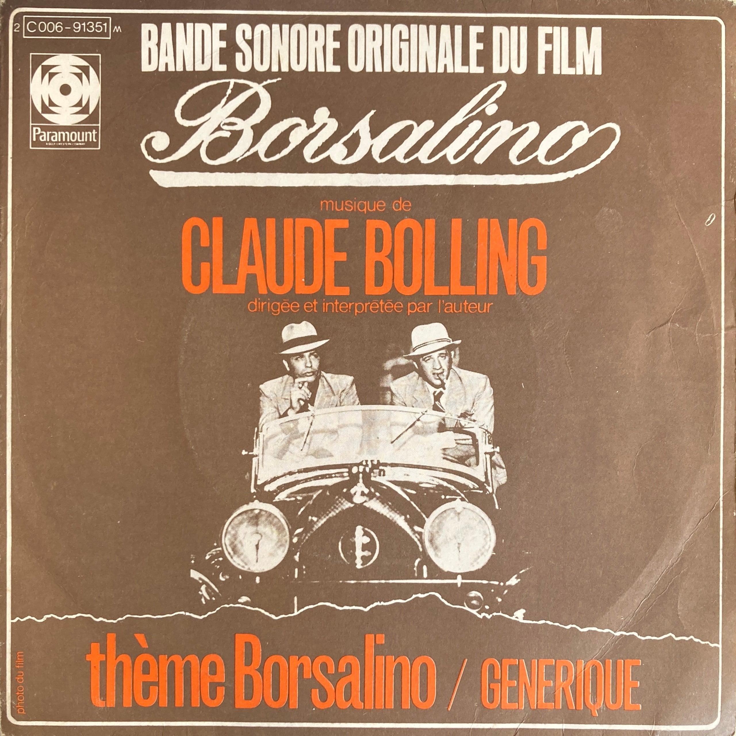 CLAUDE BOLLING – BORSALINO (BANDE SONORE ORIGINALE