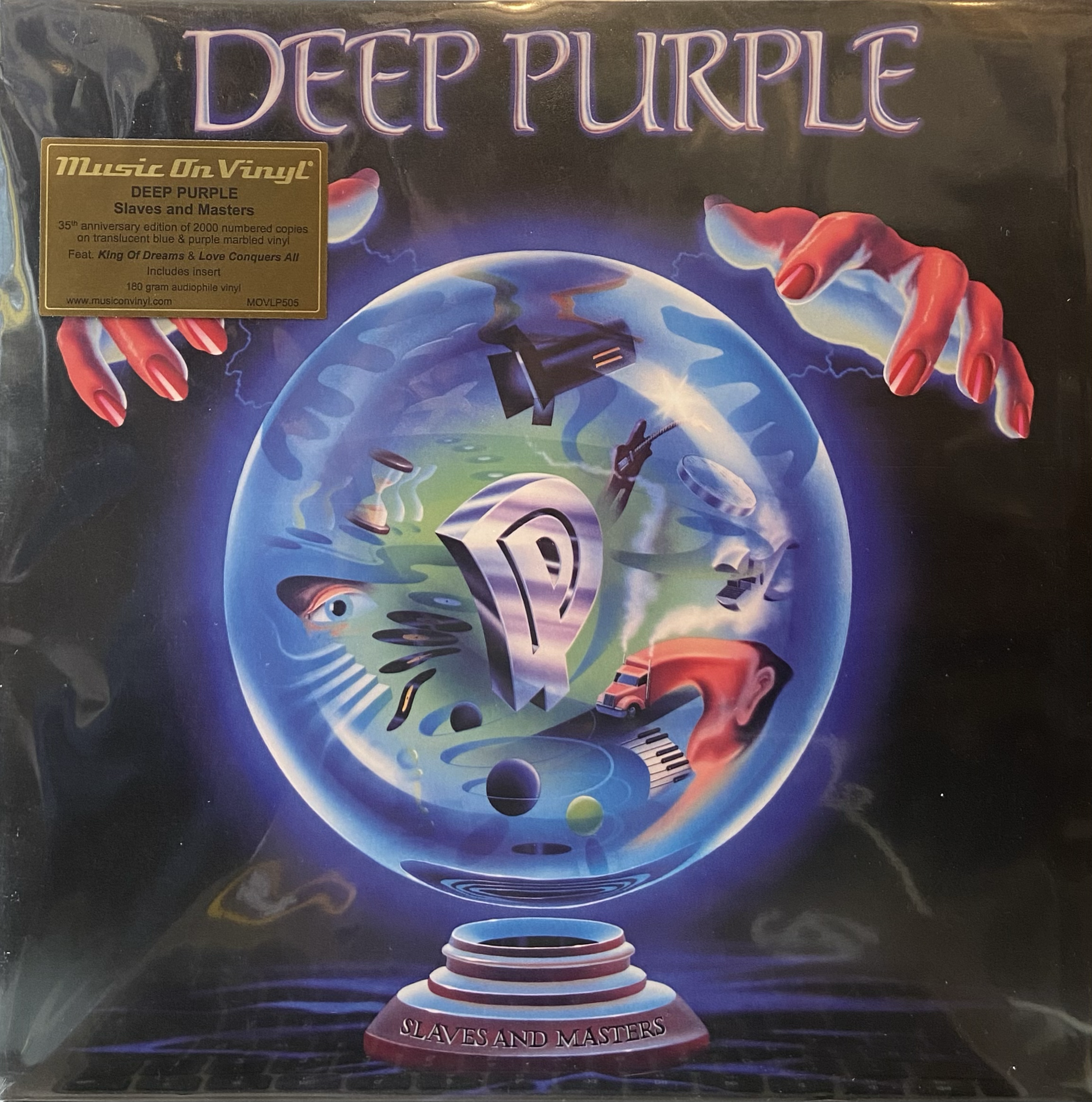 DEEP PURPLE - SLAVES AND MASTERS (NUMARALI LP NO : 1890 / 2000 35İ YIL ÖZEL MERMER DESENLİ PLAK)