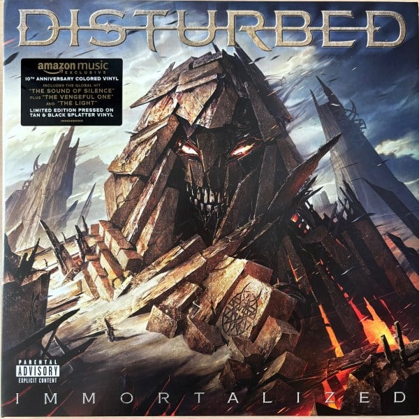 DISTURBED - IMMORTALIZED (TAN & BLACK SPLATTER VINYL)