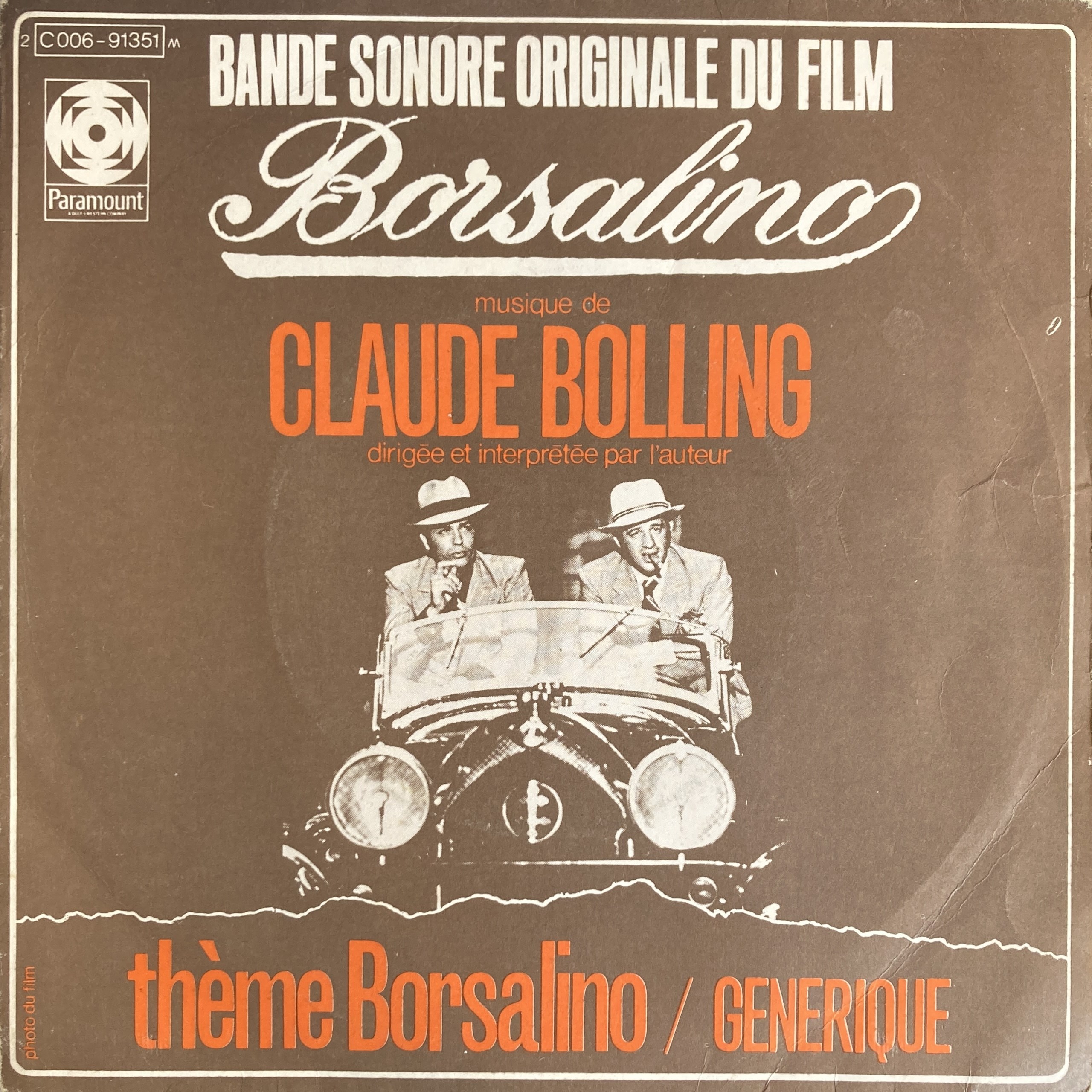 CLAUDE BOLLING – BORSALINO (BANDE SONORE ORIGINALE