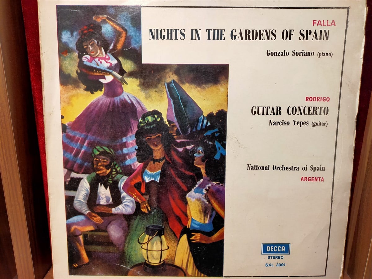 Falla*, Gonzalo Soriano (Piano) / Rodrigo*, Narciso Yepes (Guitar) / National Orchestra Of Spain*, Argenta* ‎– Nights In The Gardens Of Spain / Guitar Concerto