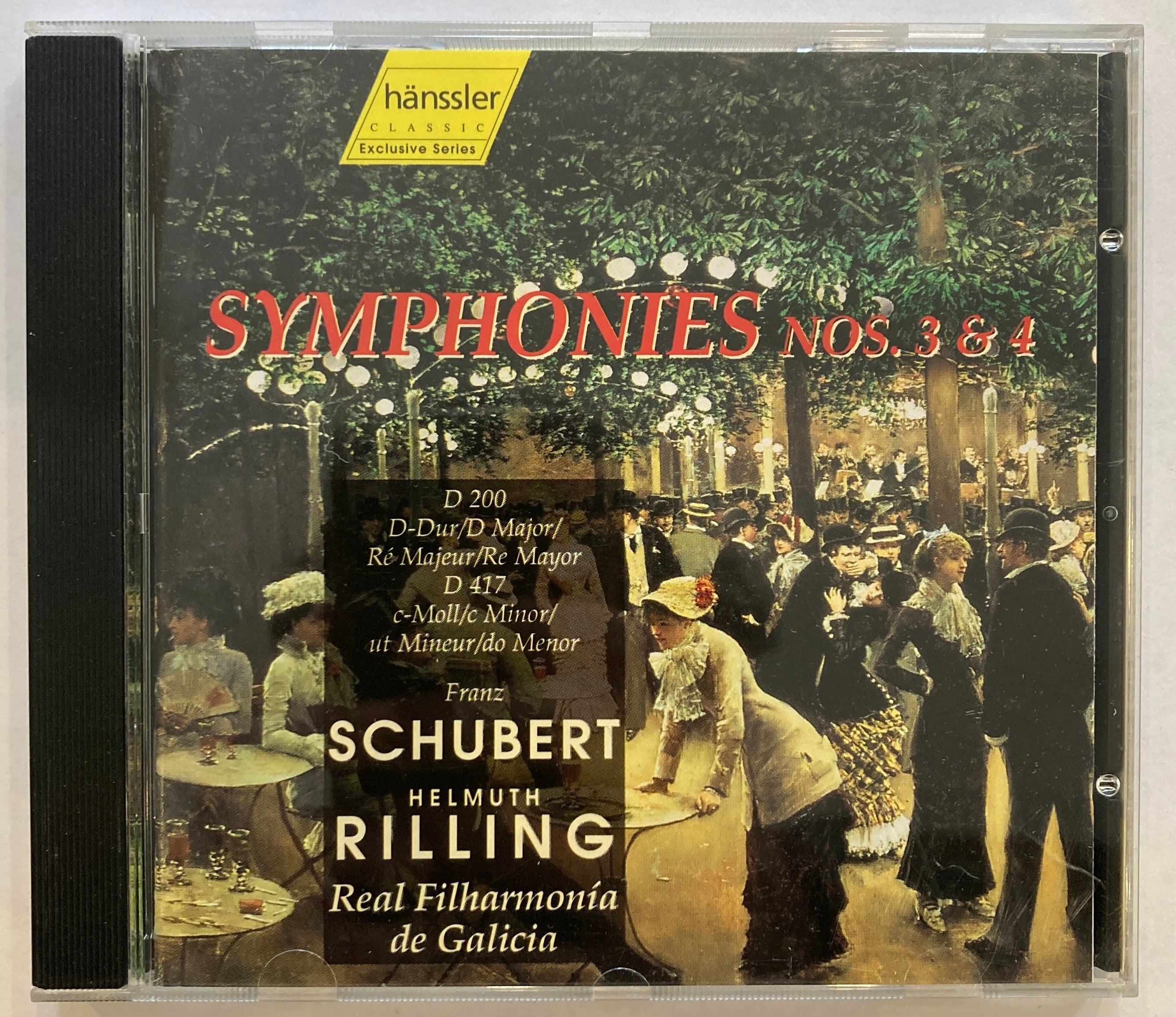 FRANZ SHUBERT - SYMPHONIES NOS: 3 & 4