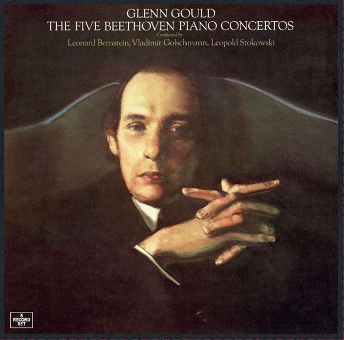 Glenn Gould, Leonard Bernstein, Vladimir Golschmann, Leopold Stokowski ‎– The Five Beethoven Piano Concertos