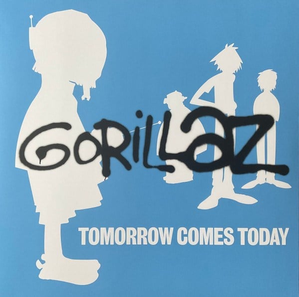 GORILLAZ - TOMORROW COMES TODAY (33RPM E.P. / WHITE & BLUE COLOURED VINYL) 