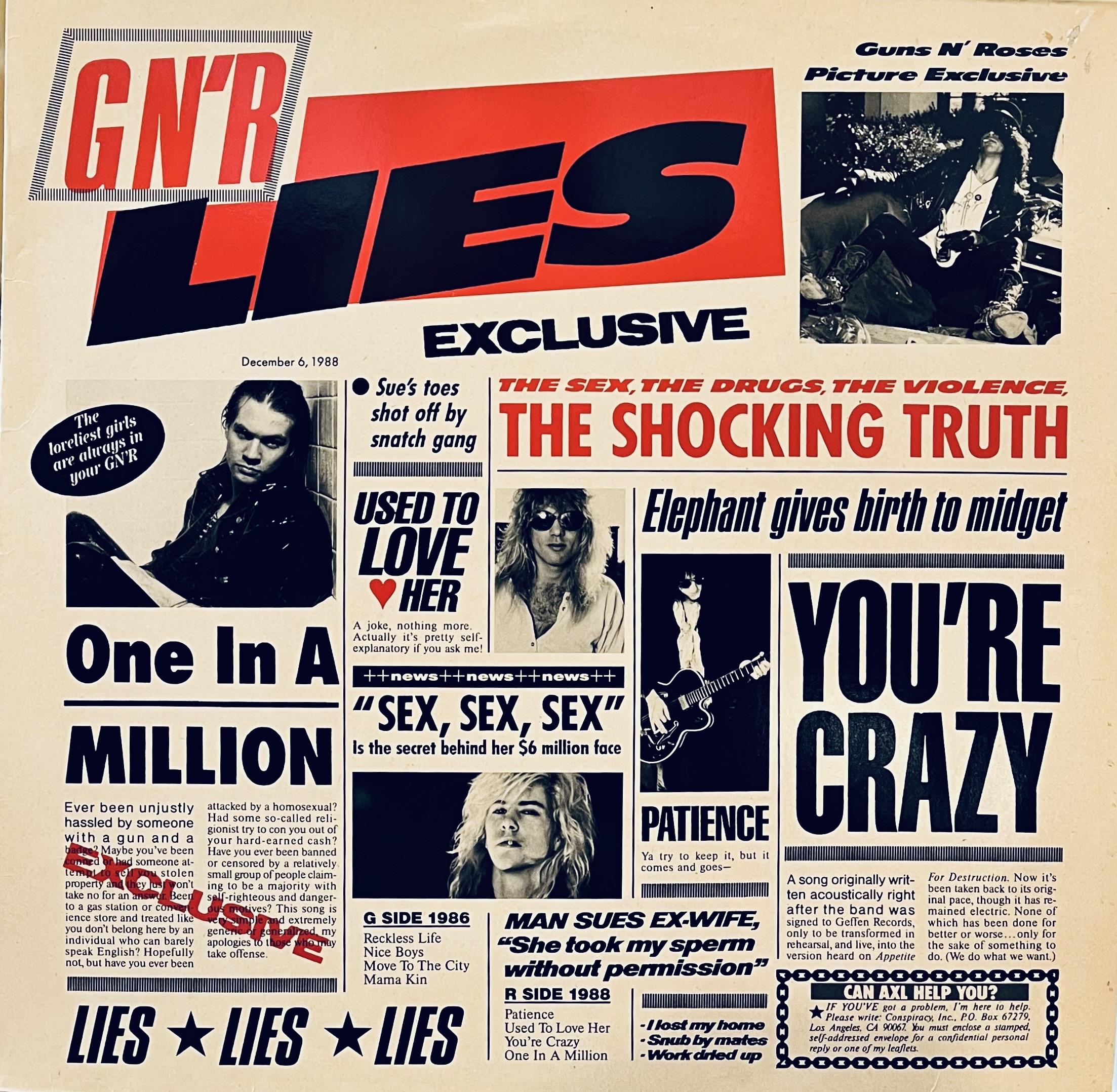 Guns N' Roses GN'R 45RPM レコード GUNS N' ROSES - G N' R LIES