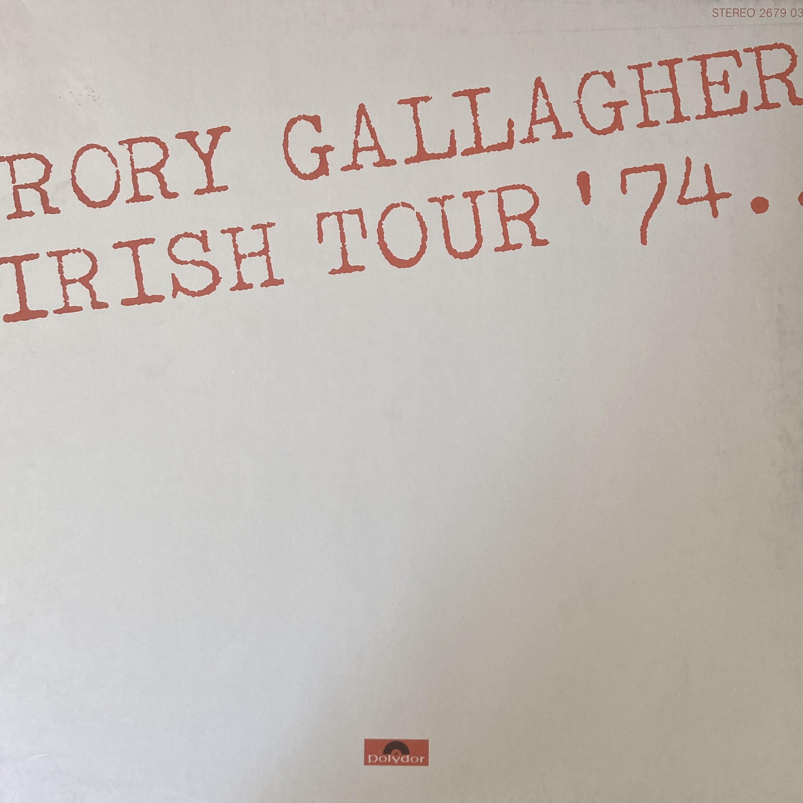 RORY GALLAGHER - IRISH TOUR '74