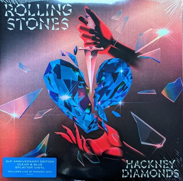 THE ROLLING STONES - HACKNEY DIAMONDS (BLUE & CLEAR SPLATTER DOUBLE VINYL) 