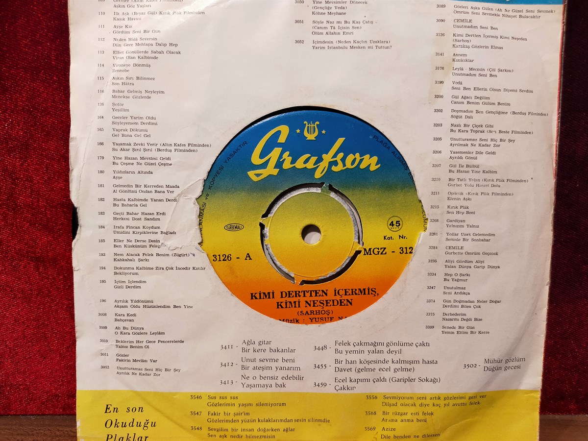 Zeki Müren ‎– Kimi Dertten İçermiş, Kimi Neşeden  Karakaş Gözlerin Elmas