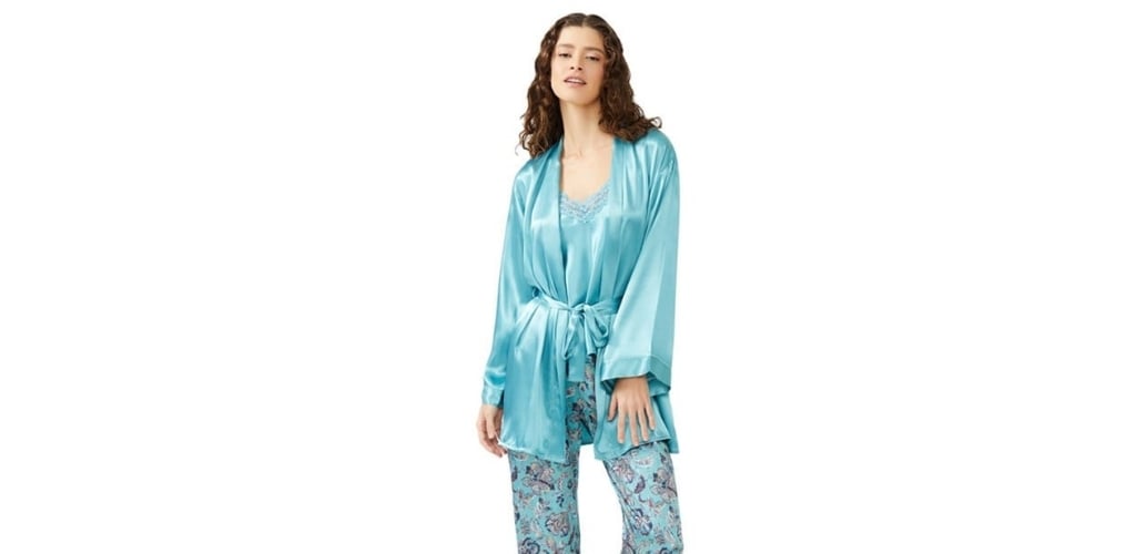 anneler günü için mavi pijama takımı