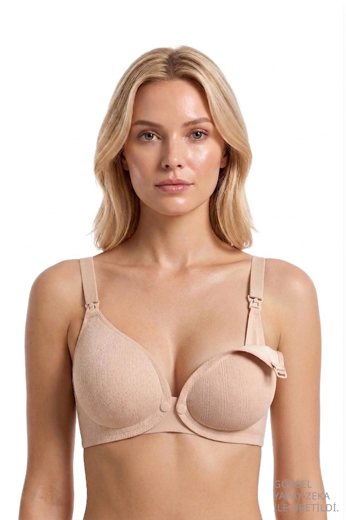 Seamless Bra - Mavelle | Ten Lazer Kesim Klipsli ve Çıtçıtlı Önü Açılabilir Emzirme Sütyeni