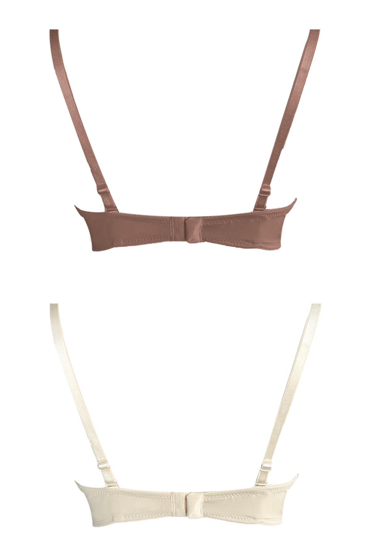 Balenli Toparlayıcı Dolgusuz Straplez Sütyen 2li Paket-2